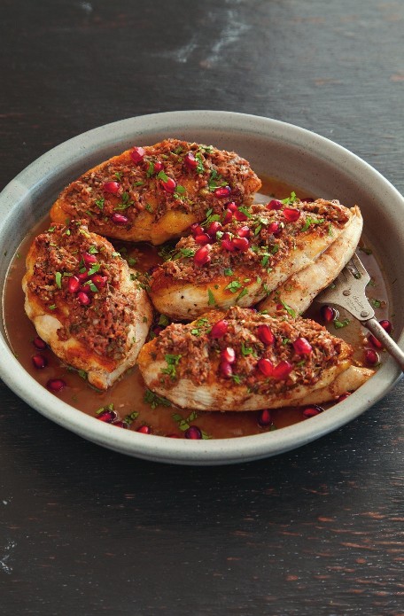 Libanese kip met granaatappel