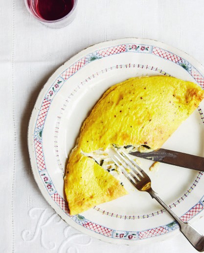 Frittata gevuld met ricotta en parmezaan