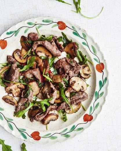 Zeebaars met parmaham en salieblaadjes
