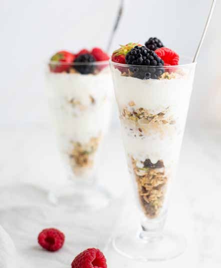 Granola in glas met fruit