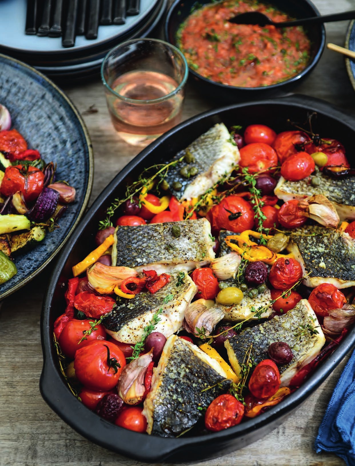 Zeebaars in de oven